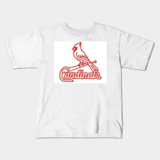 Classic Cardinals Bird (White) Kids T-Shirt